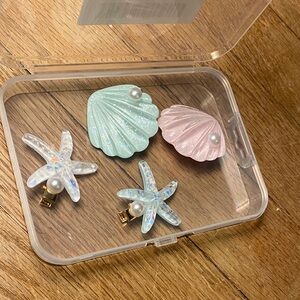 Pearl Artificial Starfish Shell Seashell Hair Clip Hair Accessories Beach